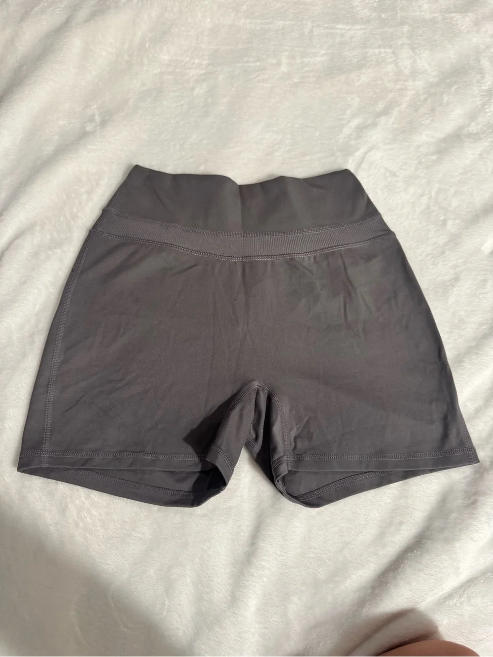 Alphalete High-Rise Bike Shorts — Charcoal
